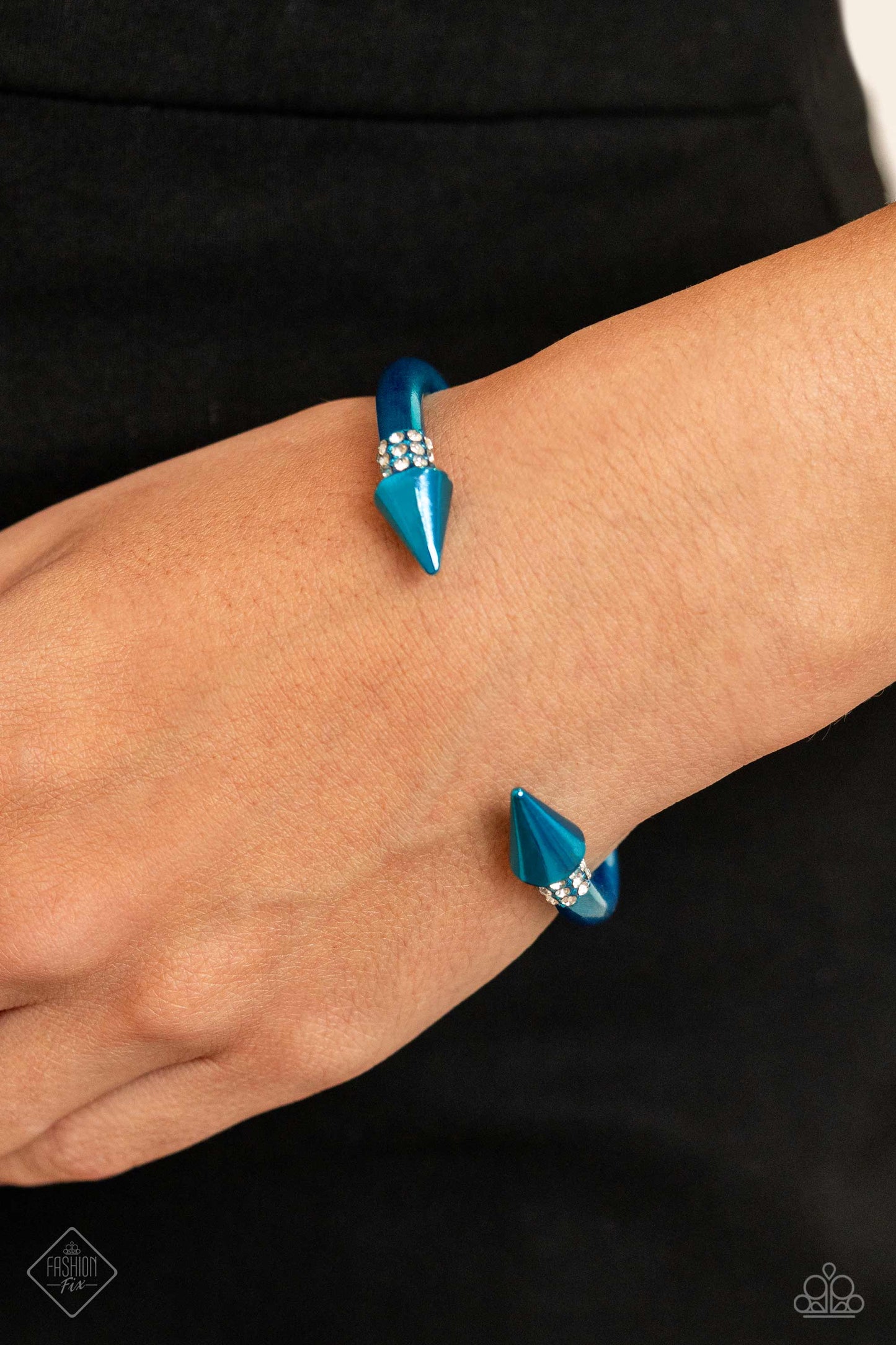 Punky Plot Twist - Blue Cuff Bracelet - Paparazzi Accessories