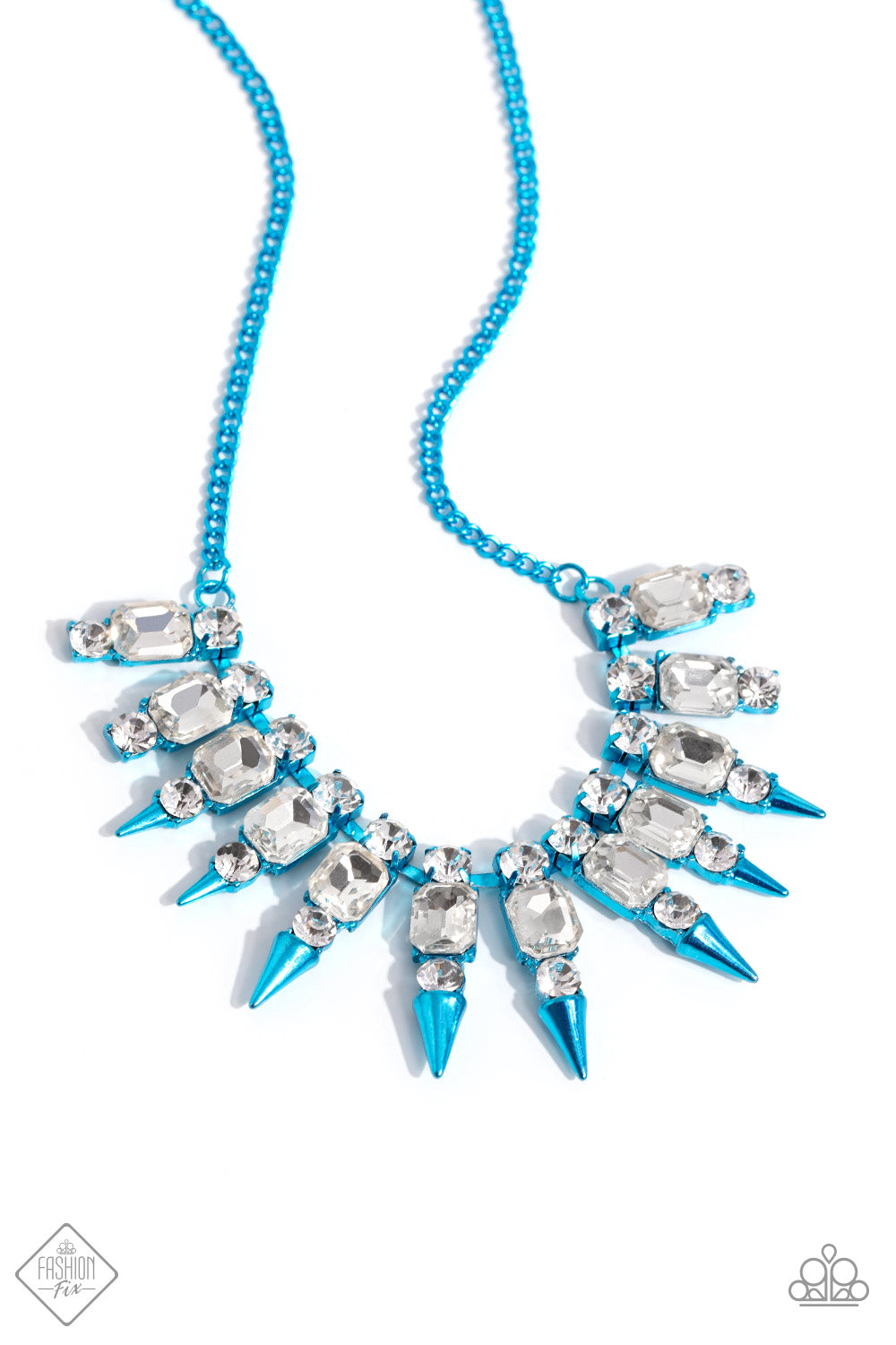 Punk Passion - Blue Necklace - Paparazzi Accessories