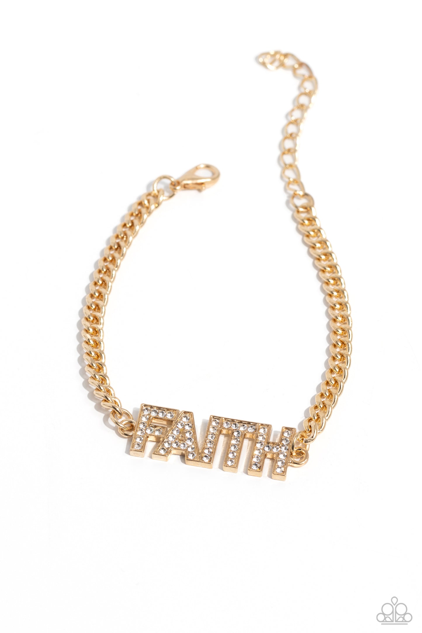 Faithful Finish - Gold Clasp Closure Bracelet - Paparazzi Accessories