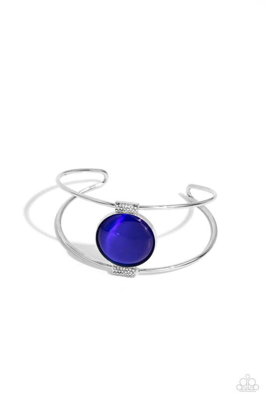 Candescent Cats Eye - Blue Cuff Bracelet - Paparazzi Accessories