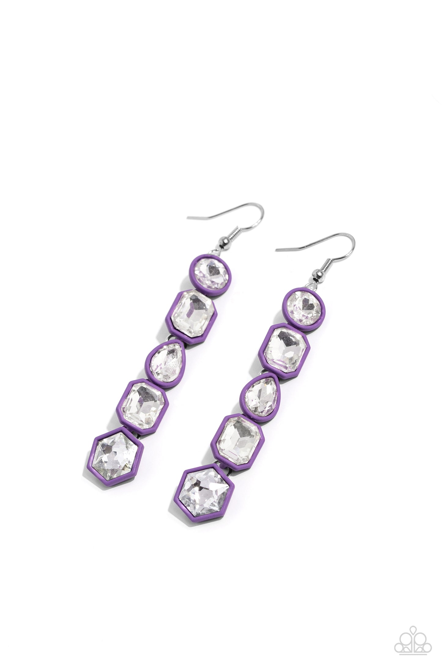 Developing Dignity - Purple Earrings - Paparazzi Accessories