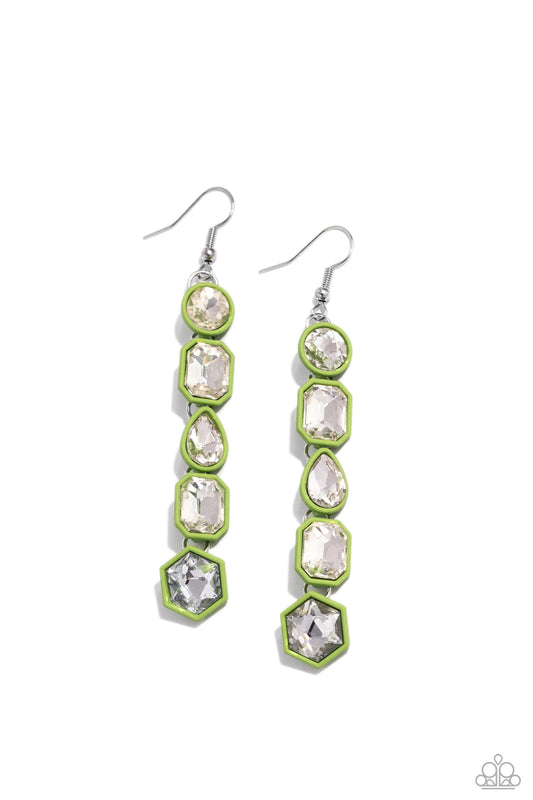 Developing Dignity - Green Earrings - Paparazzi Accessories