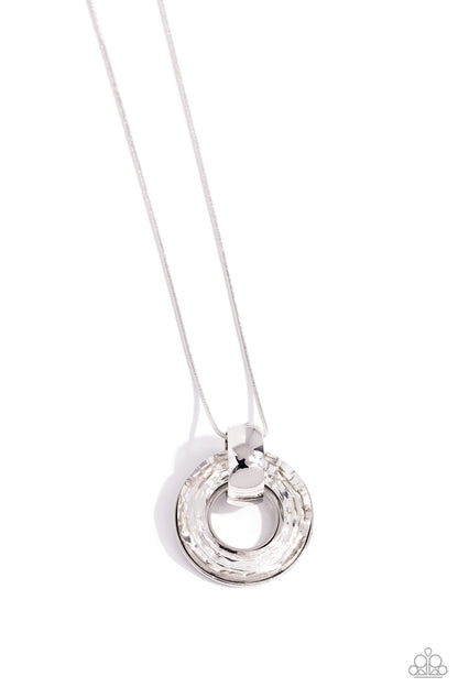 Timeless Triumph - White Pendant Necklace - Paparazzi Accessories