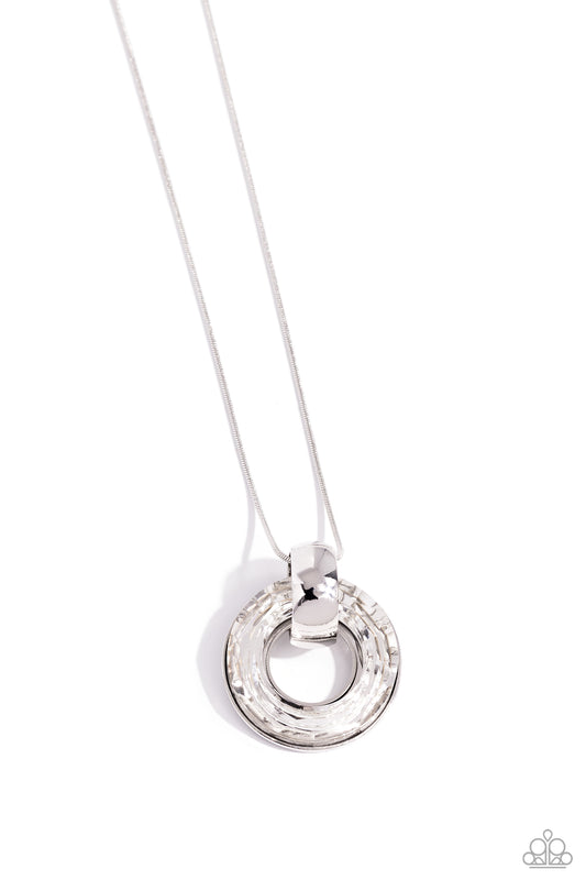 Timeless Triumph - White Pendant Necklace - Paparazzi Accessories