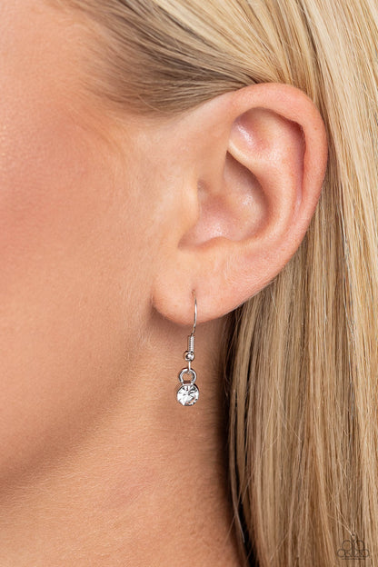 Timeless Triumph - White Pendant Necklace - Paparazzi Accessories