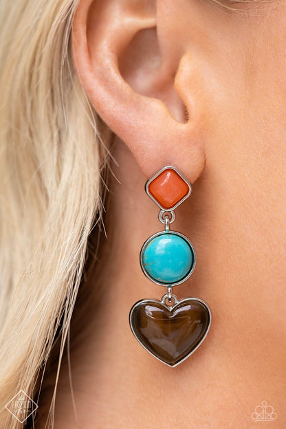 Desertscape Debut - Brown - Post Earrings - Paparazzi Accessories