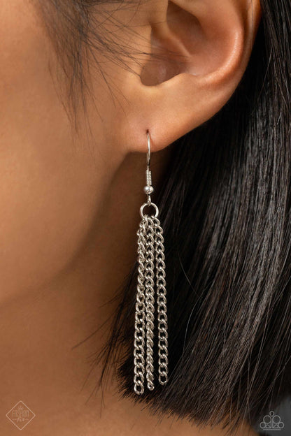 Against the LOCK - Silver Key and Lock Necklace - Paparazzi Accessories