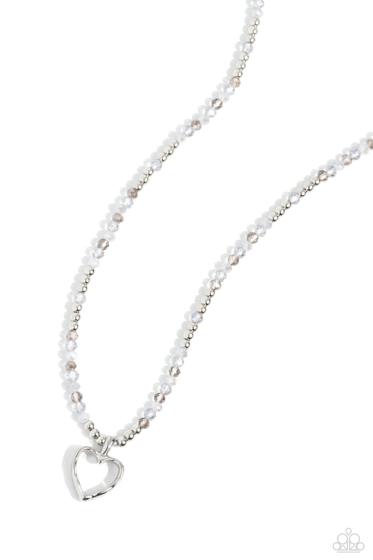 Flashy Fairy Tale - Silver Faceted Bead Necklace - Paparazzi Accessories