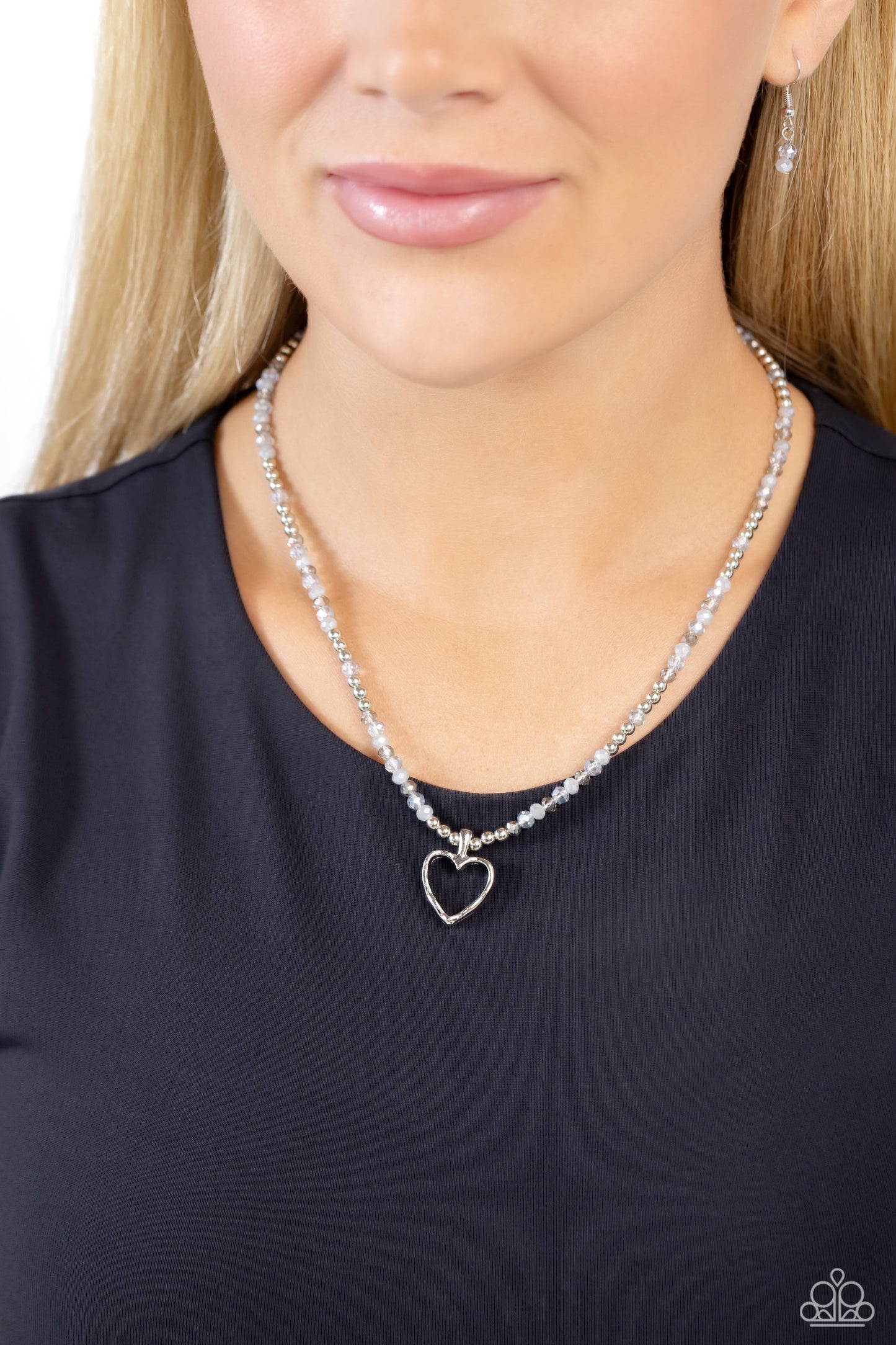 Flashy Fairy Tale - Silver Faceted Bead Necklace - Paparazzi Accessories