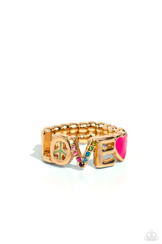 Unlimited Love - Gold "LOVE" Ring - Paparazzi Accessories