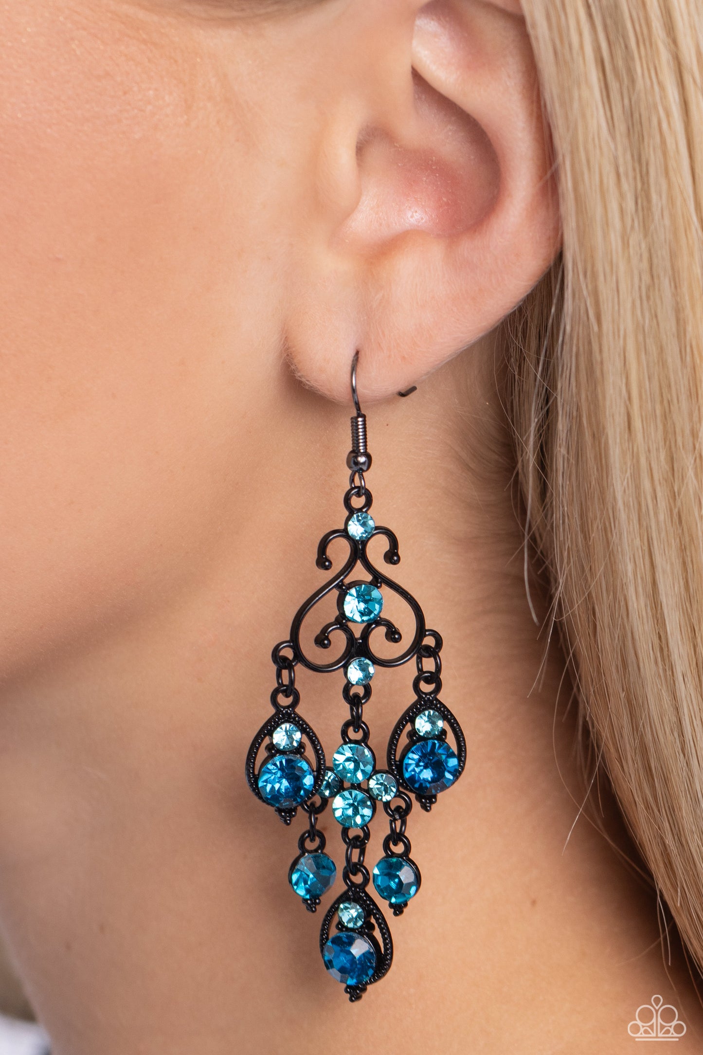 Regal Renovation - Blue Fishhook Earrings - Paparazzi Accessories