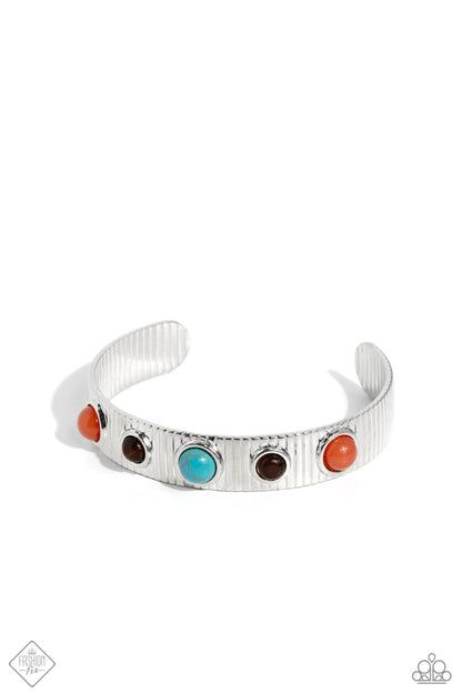 Dedicated Desertscape - Blue Cuff Bracelet - Paparazzi Accessories