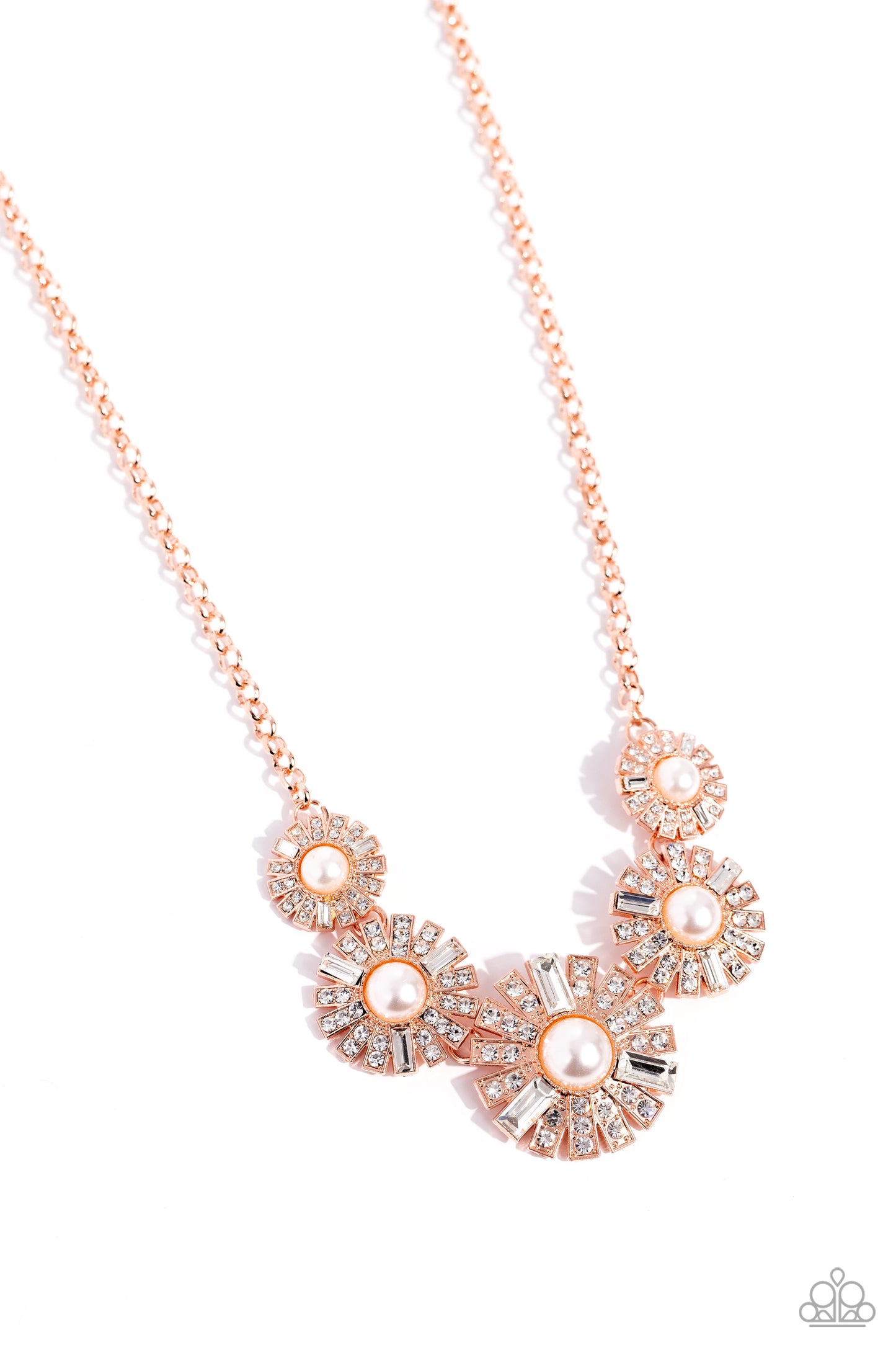Gatsby Gallery - Copper - Pearl Necklace - Paparazzi Accessories