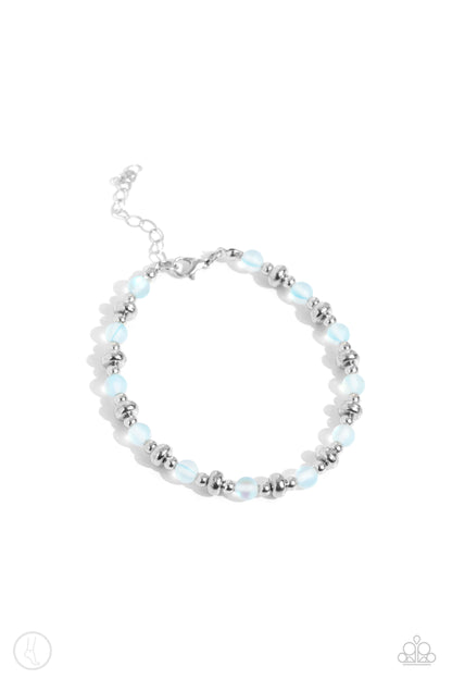 DEW or Die - Blue Clasp Anklet - Paparazzi Accessories