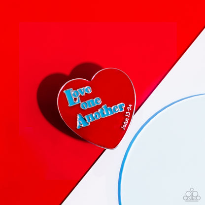 As I Have Loved You - Red Enamel Heart Ring - Paparazzi Accessories