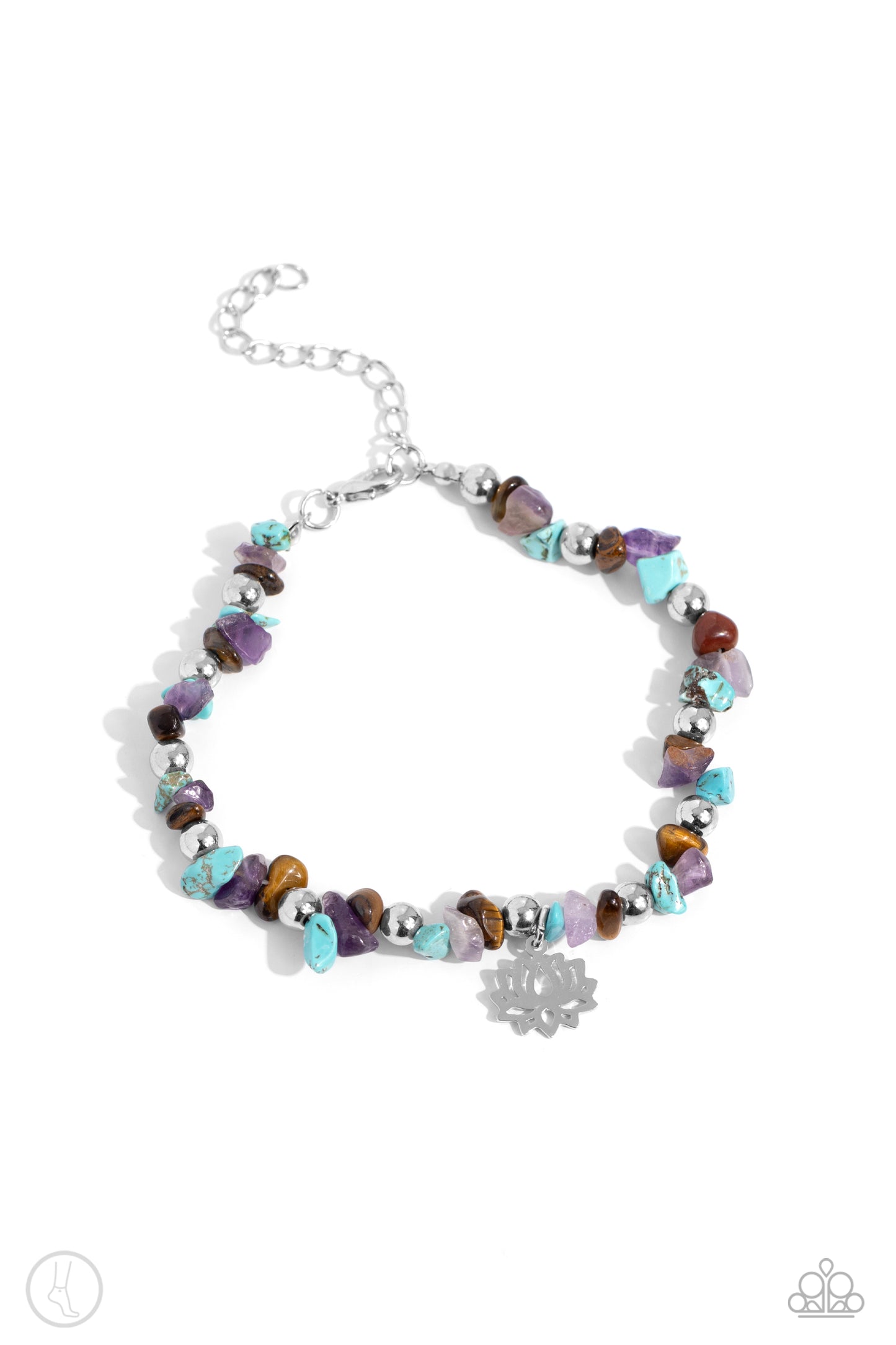 Lotus Landslide - Multi Clasp Anklet - Paparazzi Accessories