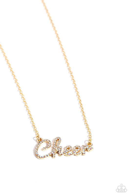 Cheer Squad - Gold Necklace - Paparazzi Accessories