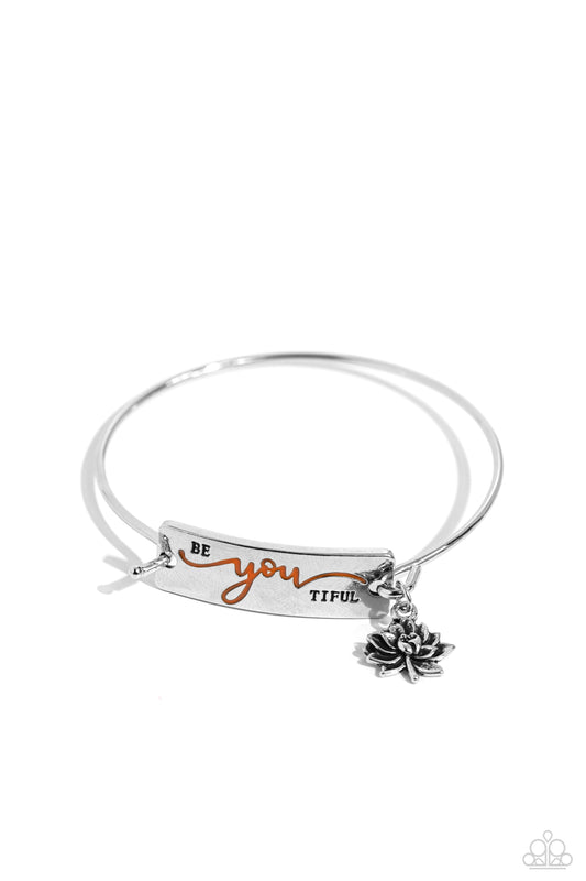 BeYOUtiful Bliss - Orange - Hook and Eye Closure Bangle Bracelet - Paparazzi Accessories