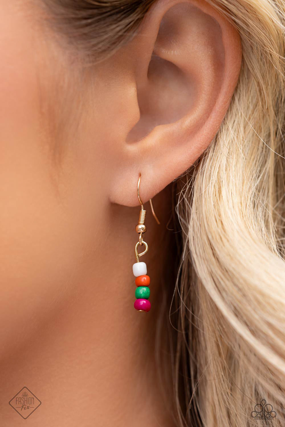 Multicolored Mashup - Gold Necklace - Paparazzi Accessories