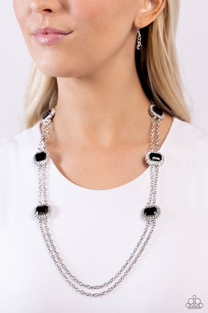 Pocketful of Sunshine - Black Rhinestone Necklace - Paparazzi Accessories