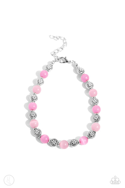Beachy Bouquet - Pink Clasp Anklet - Paparazzi Accessories