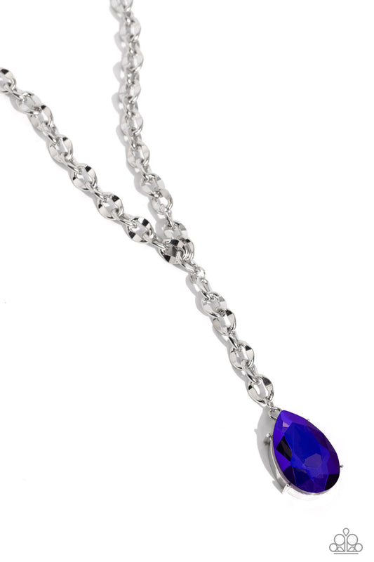 Benevolent Bling - Purple UV Shimmer Necklace - Life of the Party Exclusive February 2024- Paparazzi Accessories