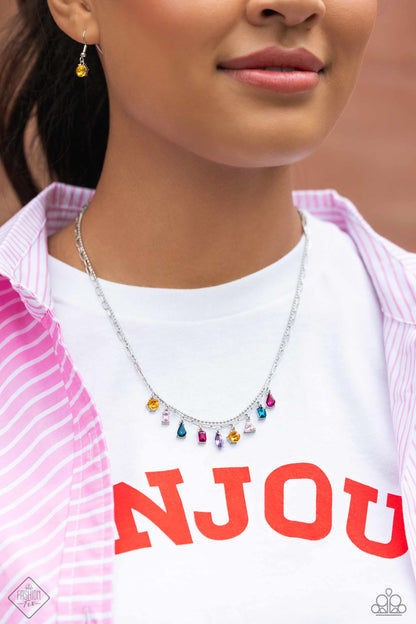Concession Couture - Multi Rhinestone Layered Necklace - Paparazzi Accessories