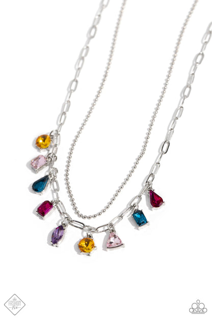 Concession Couture - Multi Rhinestone Layered Necklace - Paparazzi Accessories