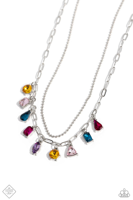 Concession Couture - Multi Rhinestone Layered Necklace - Paparazzi Accessories