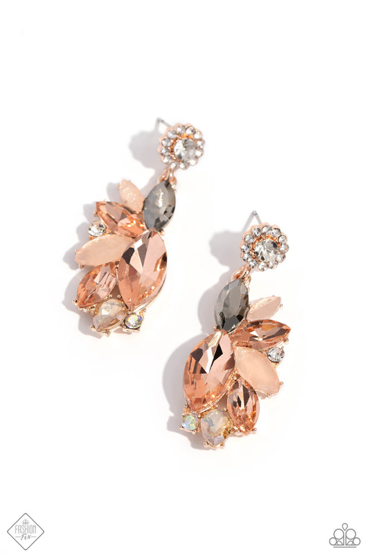 Soft Sashay - Rose Gold Post Earrings - Paparazzi Accessories