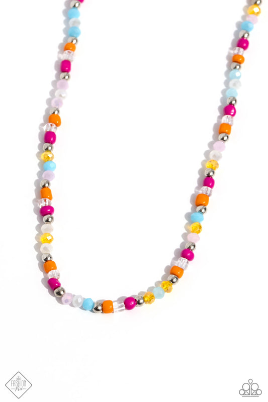 Carnival Confidence - Multi Beaded Necklace - Paparazzi Accessories