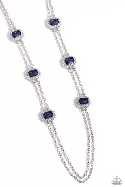 Pocketful of Sunshine - Blue Rhinestone Necklace - Paparazzi Accessories