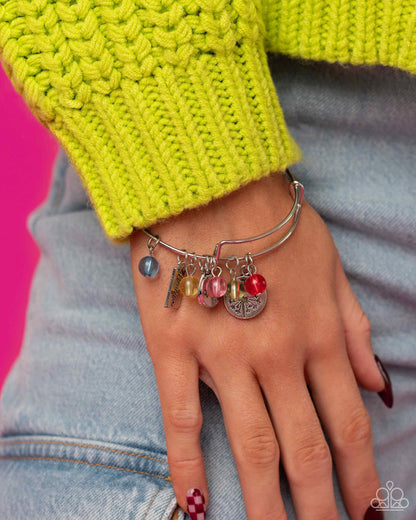 Dedicated Dandelion - Multi - "Dare, Wish, Dream" Bangle Bracelet - Paparazzi Accessories