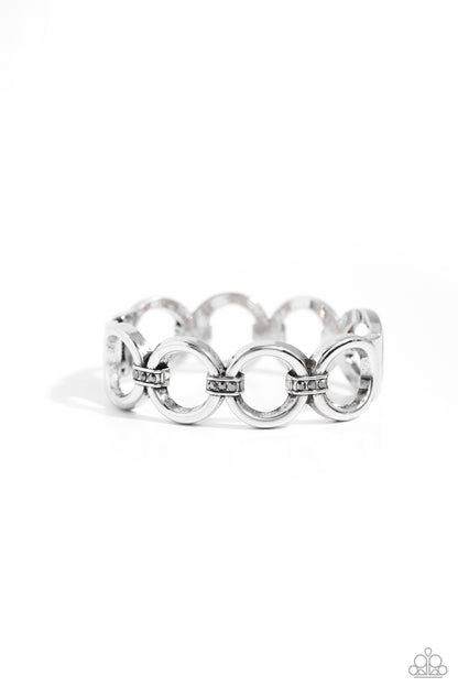 Chic Collection - Silver Hinge Bracelet - Paparazzi Accessories