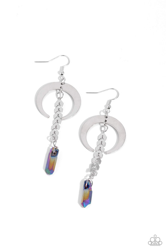 Lounging Laurel - Multi Oil Spill Fishhook Earrings - Paparazzi Accessories