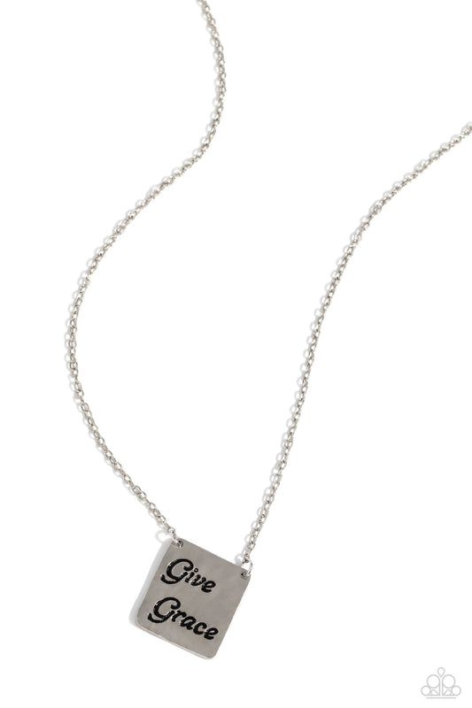 Give Grace - Silver Necklace - Paparazzi Accessories