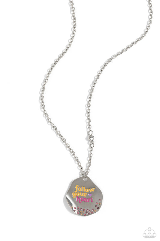 Honor Your Heart - Multi Rhinestone Necklace - Paparazzi Accessories