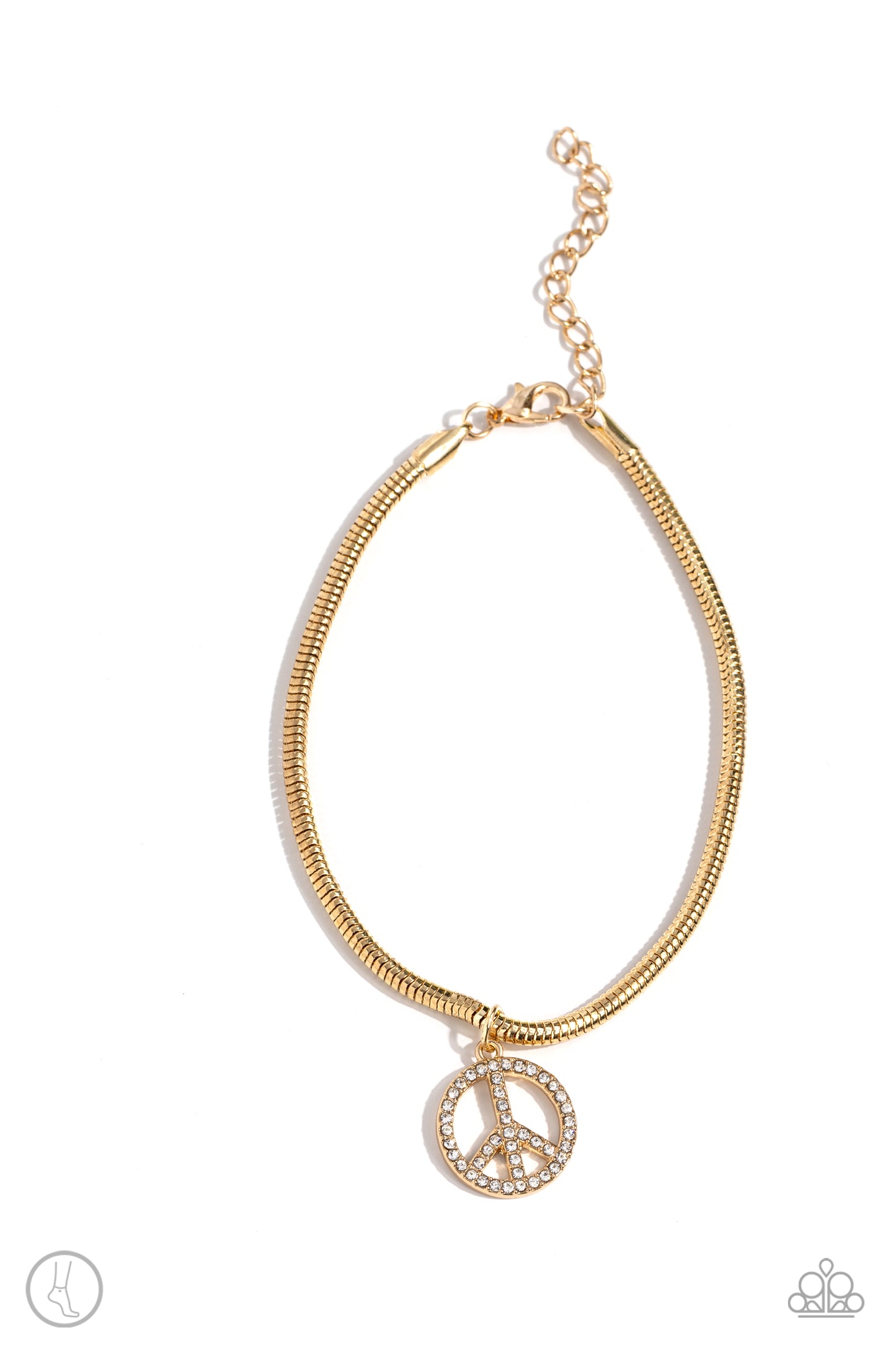 Pampered Peacemaker - Gold Clasp Anklet - Paparazzi Accessories