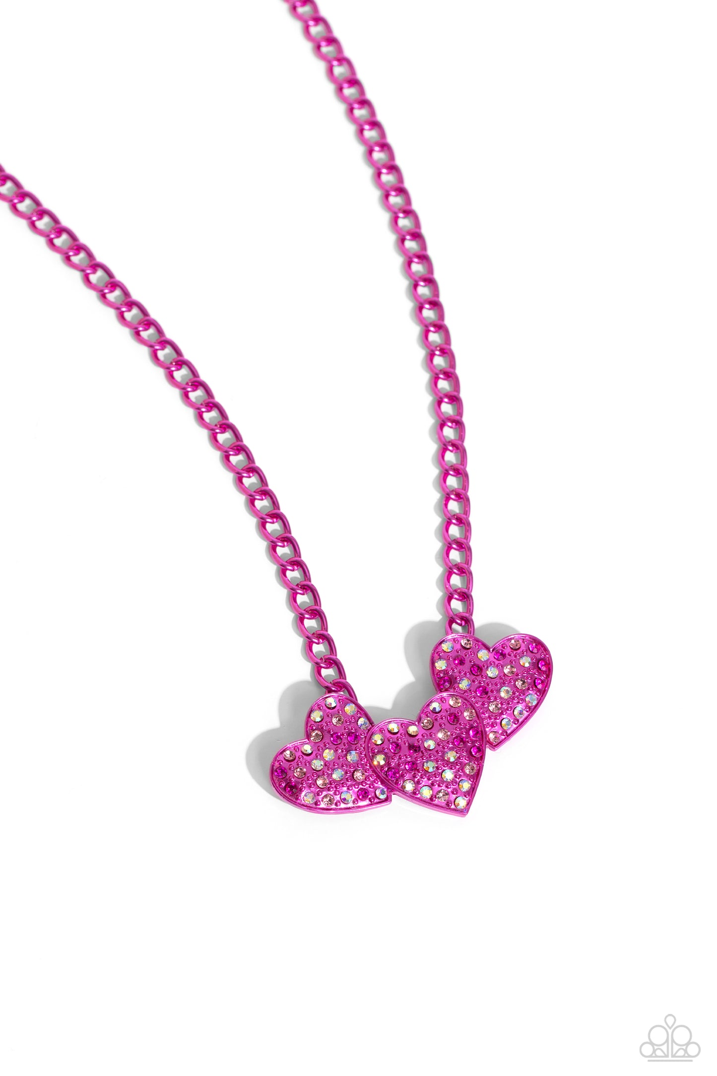 Low-Key Lovestruck - Pink Dipped Metal Necklace - Paparazzi Accessories