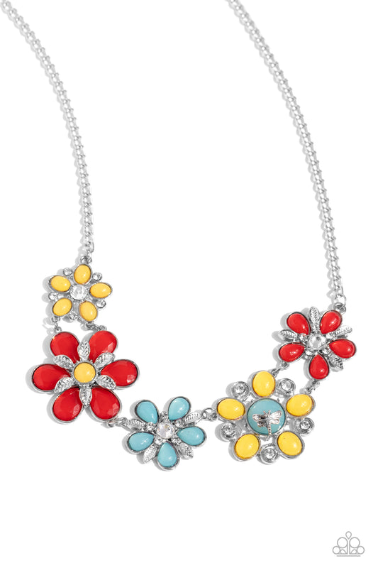 Dragonfly Decadence - Red Necklace - Paparazzi Accessories