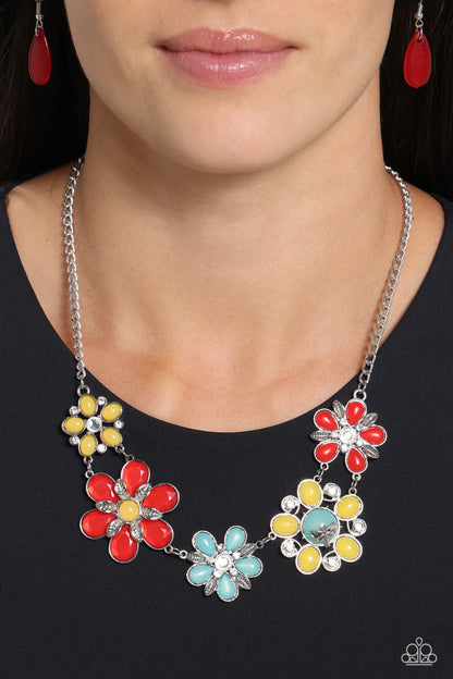 Dragonfly Decadence - Red Necklace - Paparazzi Accessories