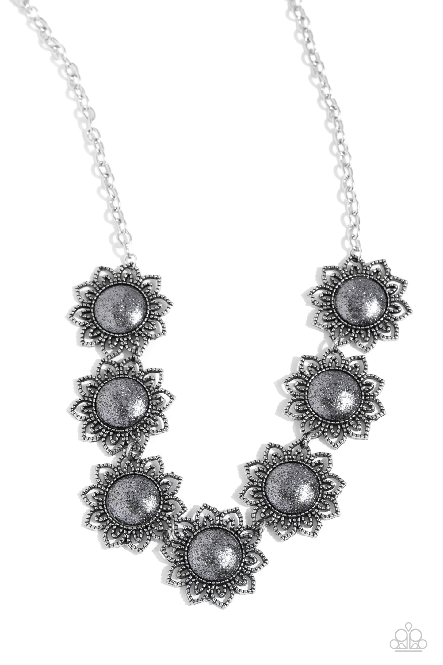 The GLITTER Takes It All - Silver Necklace - Paparazzi Accessories