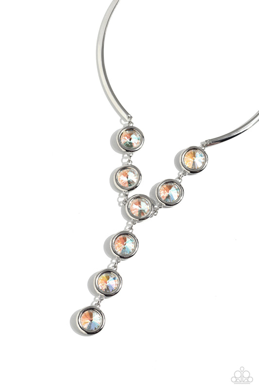 Cheers to Confidence - Multi Iridescent Necklace - Paparazzi Accessories