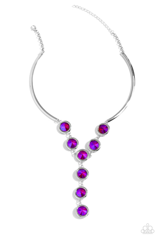 Cheers to Confidence - Pink UV Shimmer Necklace - Paparazzi Accessories