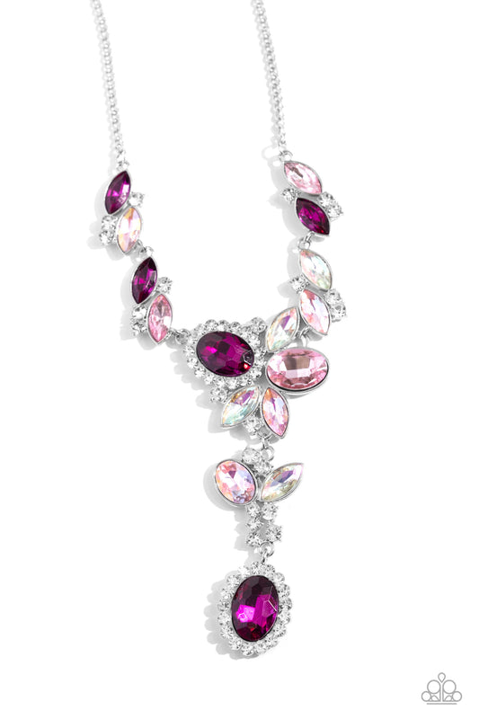 Generous Gallery - Pink Iridescent Necklace - Paparazzi Accessories