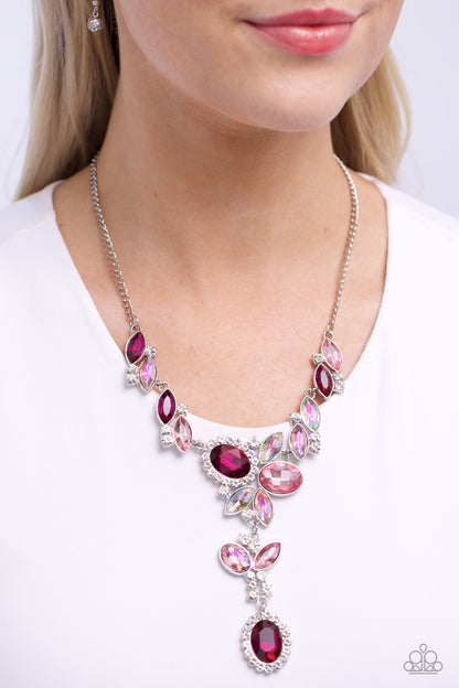 Generous Gallery - Pink Iridescent Necklace - Paparazzi Accessories