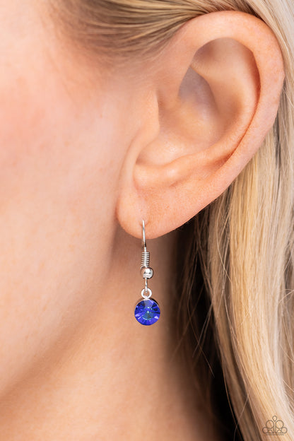 Benevolent Bling - Blue UV Shimmer Necklace - Paparazzi Accessories