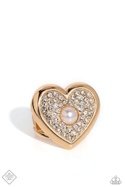 Heartfelt Heritage - Gold Ring - Paparazzi Accessories