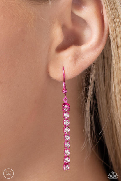 Champagne Night - Pink Dipped Metal Choker Necklace - Paparazzi Accessories