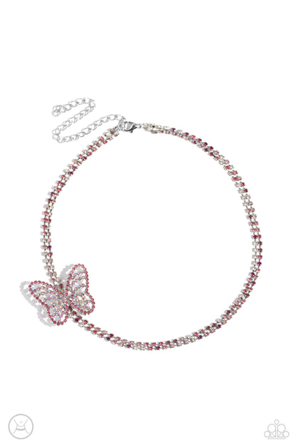 Flying Fantasy - Pink Butterfly Choker Mystery Bundle - Paparazzi Accessories